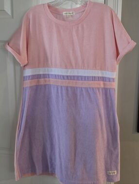 Simply Southern Womens Terry Cloth Pastel Shirt Dress Cover Up Medium